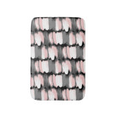 penseelstreken, grijs-roze decor. badmat (Voorkant Verticaal)