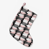 penseelstreken, grijs-roze decor. kleine kerstsok (Voorkant (Hangend))