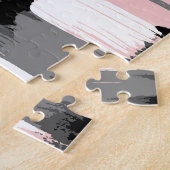  penseelstreken, grijs-roze decor. legpuzzel (Zijkant)