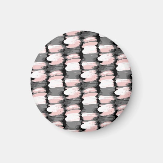 penseelstreken, grijs-roze decor. magneet (Voorkant)
