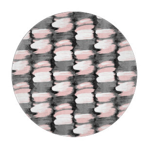  penseelstreken, grijs-roze decor. snijplank