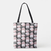  penseelstreken, grijs-roze decor. tote bag (Achterkant)