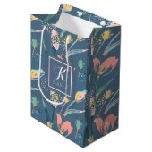 Penseelstreken illustratie kleurrijk tulppatroon medium cadeauzakje (Voorkant Gekanteld)