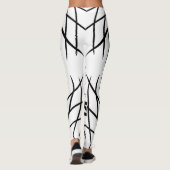 Penseelstreken in rug, witte achtergrond leggings (Achterkant)