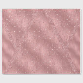  penseelstreken met Sequin Hearts Roos Cadeaupapier (Vlak)