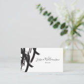 Penseelstreken, modern, chic, STYLIST Visitekaartje (Staand voorkant)