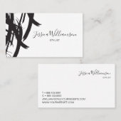 Penseelstreken, modern, chic, STYLIST Visitekaartje (Voorkant / Achterkant)