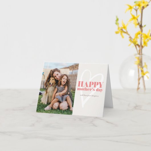 Penseelstreken - Moederdag-fotokaart Kaart (Gele Bloem)