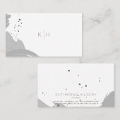 Penseelstreken Monogram Grijs Visitekaartje (Voorkant / Achterkant)