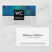 Penseelstreken op canvas | conservator | artiest visitekaartje (Voorkant / Achterkant)