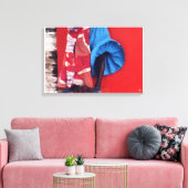 Penseelstreken op een Senegalese wind Canvas Afdruk (Insitu (Woonkamer))