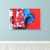 Penseelstreken op een Senegalese wind Canvas Afdruk (Insitu (Houten vloer))