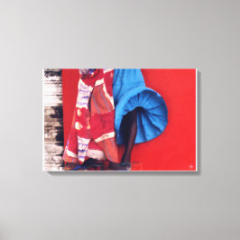 Penseelstreken op een Senegalese wind Canvas Afdruk