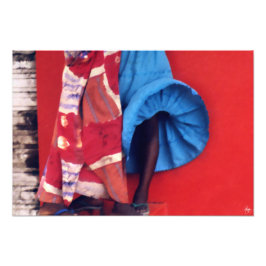 Penseelstreken op een Senegalese wind Foto Afdruk