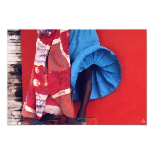 Penseelstreken op een Senegalese wind Foto Afdruk (Voorkant)