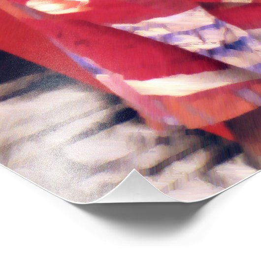 Penseelstreken op een Senegalese wind Foto Afdruk (Hoek)