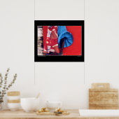 Penseelstreken op een Senegalese wind Poster (Keuken)