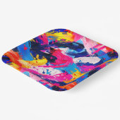 penseelstreken papieren bordje (Gebogen)