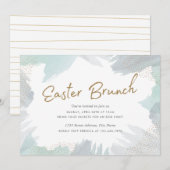 Penseelstreken Pasen uitnodigen Kaart (Voorkant / Achterkant)