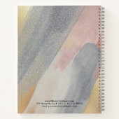 Penseelstreken pastelkleuren notitieboek (Achterkant)