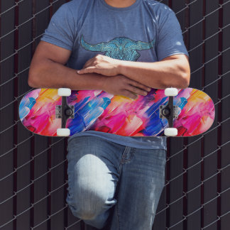 penseelstreken patroon 2 persoonlijk skateboard