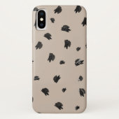Penseelstreken polka-punten op beige Case-Mate iPhone case (Achterkant)