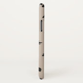 Penseelstreken polka-punten op beige Case-Mate iPhone case (Achterkant / rechts)