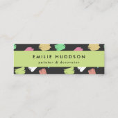 penseelstreken, schilder, schilderij, decorator mini visitekaartje (Voorkant)