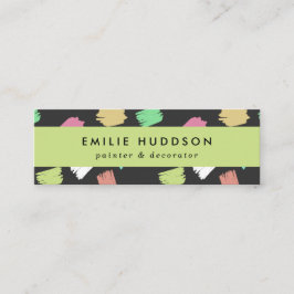 penseelstreken, schilder, schilderij, decorator mini visitekaartje