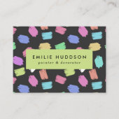 penseelstreken, schilder, schilderij, decorator visitekaartje (Voorkant)