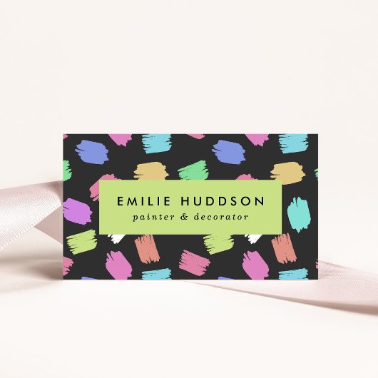 penseelstreken, schilder, schilderij, decorator visitekaartje