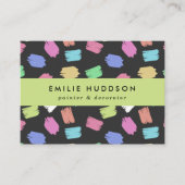 penseelstreken, schilder, schilderij, decorator visitekaartje (Voorkant)