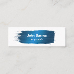 Penseelstreken, structuur. Tekst. Mini Visitekaartje