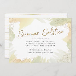 Penseelstreken Summer Solstice Invite Kaart