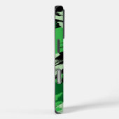 Penseelstreken tinten groene naam met monogram Case-Mate iPhone case (Achterkant / Rechts)