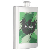 Penseelstreken tinten groene naam met monogram flacon (Rechts)