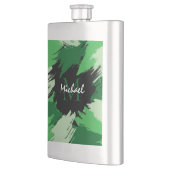 Penseelstreken tinten groene naam met monogram flacon (Links)