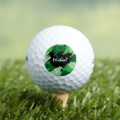 Penseelstreken tinten groene naam met monogram golfballen (Insitu Shirt)