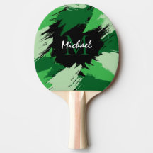 Penseelstreken tinten groene naam met monogram