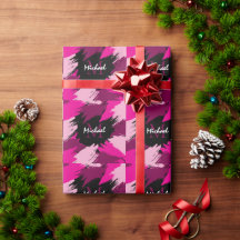 penseelstreken tinten hete roze naam met monogram