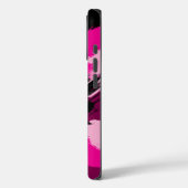 Penseelstreken tinten hete roze naam met monogram Case-Mate iPhone case (Achterkant / Links)