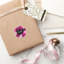 penseelstreken tinten hete roze naam met monogram