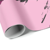 Penseelstreken tinten van hete roze naam met monog cadeaupapier (Rol Hoek)