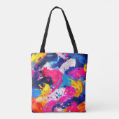 penseelstreken tote bag (Achterkant)