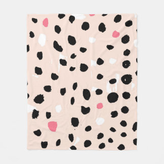 penseelstreken van inkt: artistieke structuur fleece deken