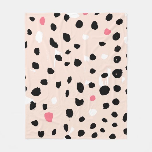 penseelstreken van inkt: artistieke structuur fleece deken (Voorkant)