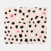 penseelstreken van inkt: artistieke structuur fleece deken (Voorkant (Horizontaal))