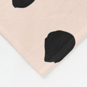 penseelstreken van inkt: artistieke structuur fleece deken (Hoek)