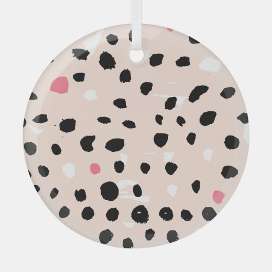 penseelstreken van inkt: artistieke structuur glas ornament (Voorkant)