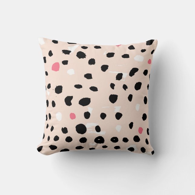 penseelstreken van inkt: artistieke structuur kussen (Voorkant)